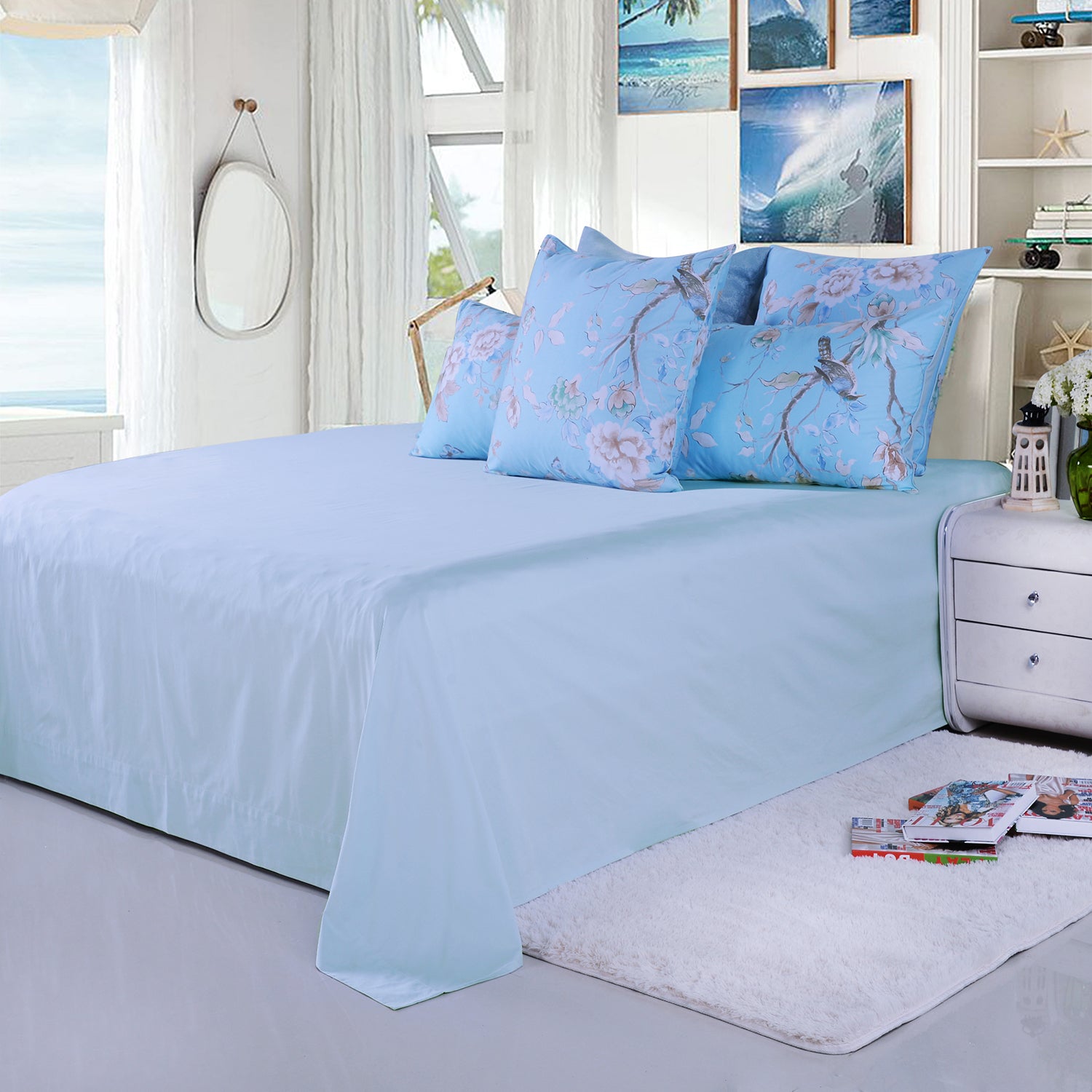 LISSTHER Botanical Garden Egyptian Cotton Duvet Cover - Image 58