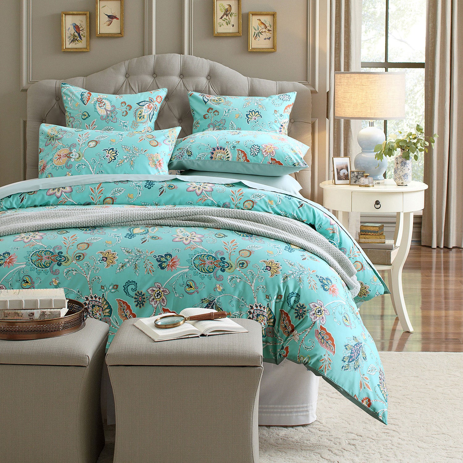 LISSTHER Botanical Garden Egyptian Cotton Duvet Cover - Image 55