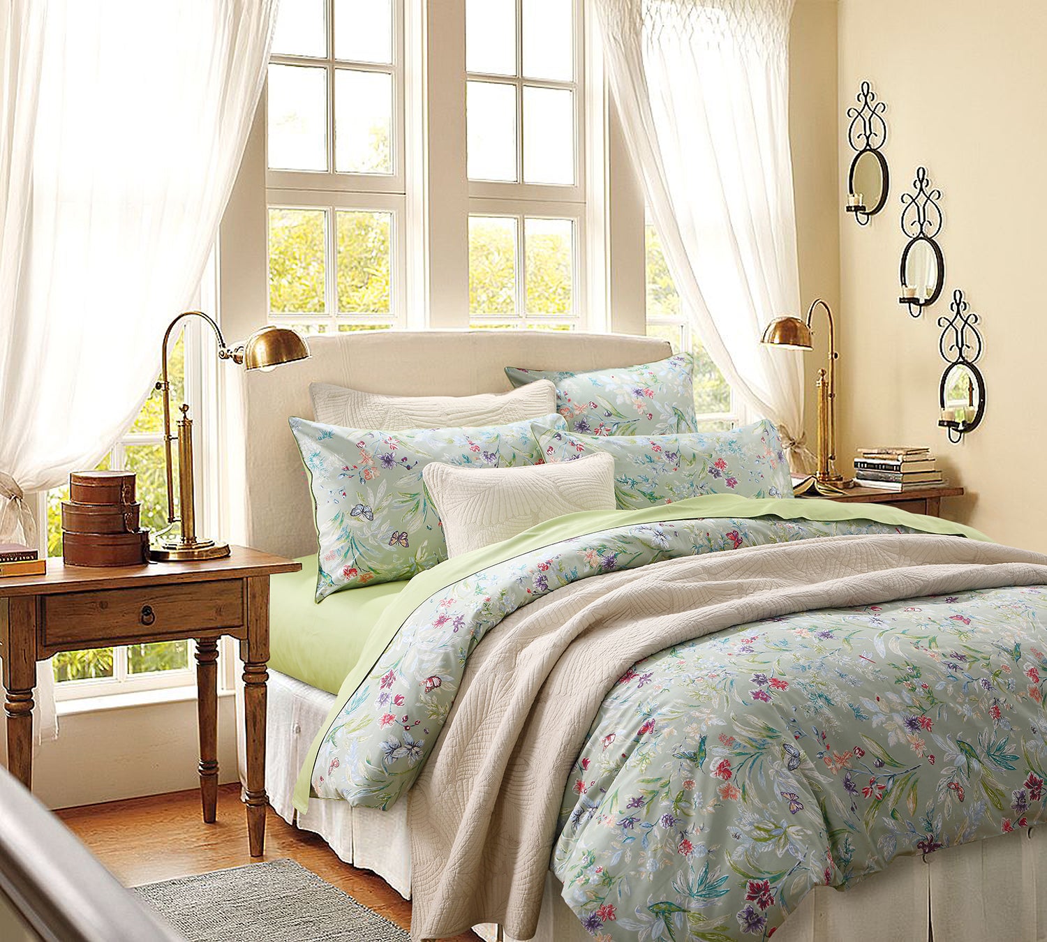 LISSTHER Botanical Garden Egyptian Cotton Duvet Cover - Image 43