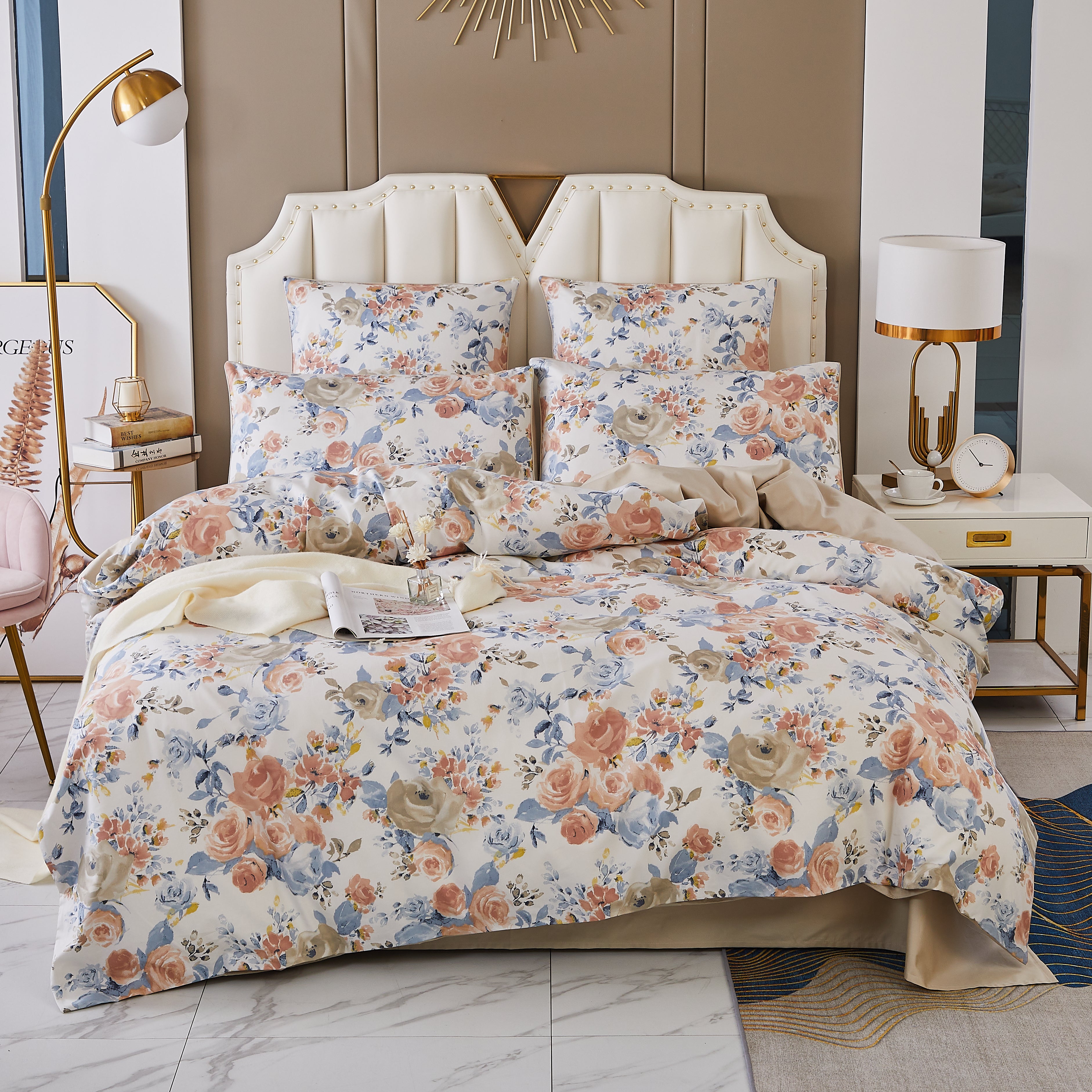 LISSTHER Floral Romance Egyptian Cotton Duvet Cover - Image 6