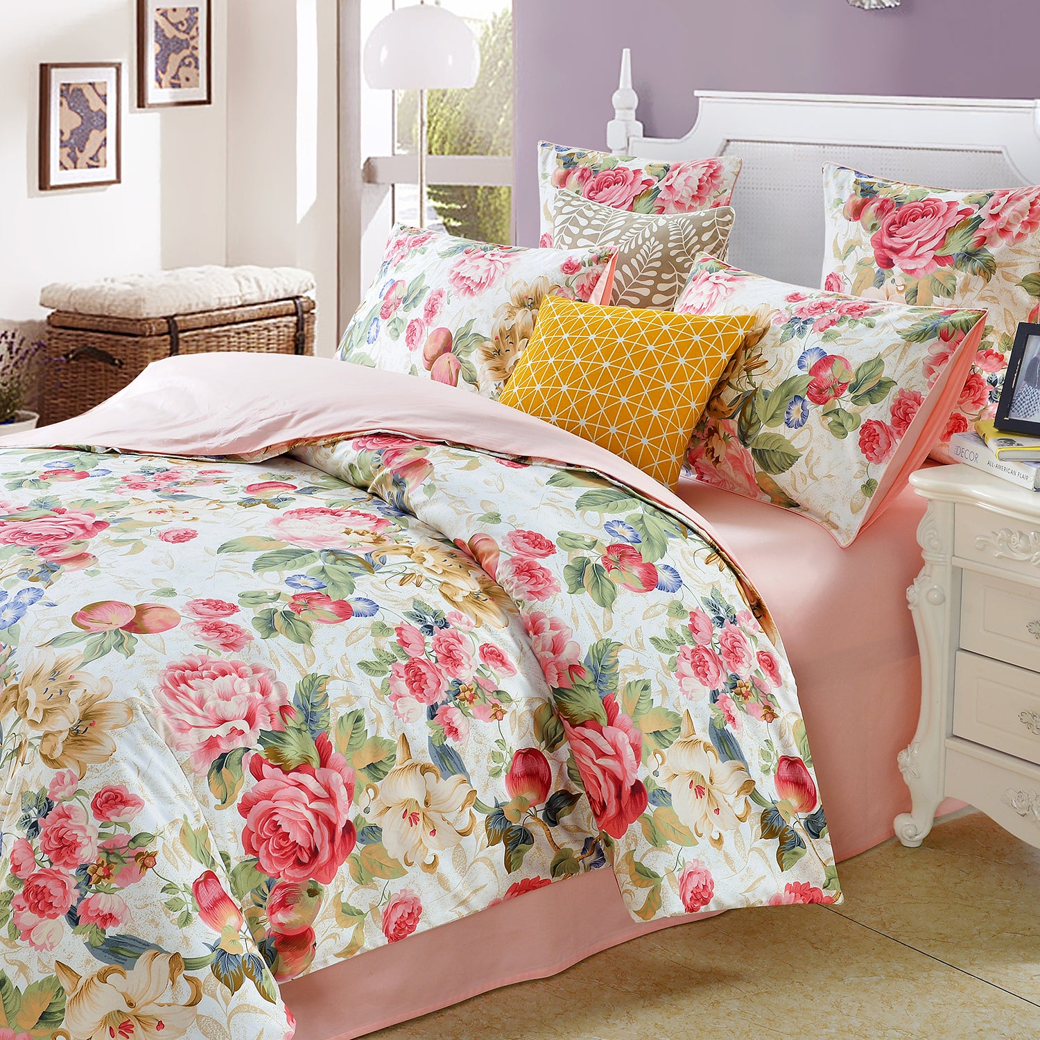 LISSTHER Floral Romance Egyptian Cotton Duvet Cover - Image 46