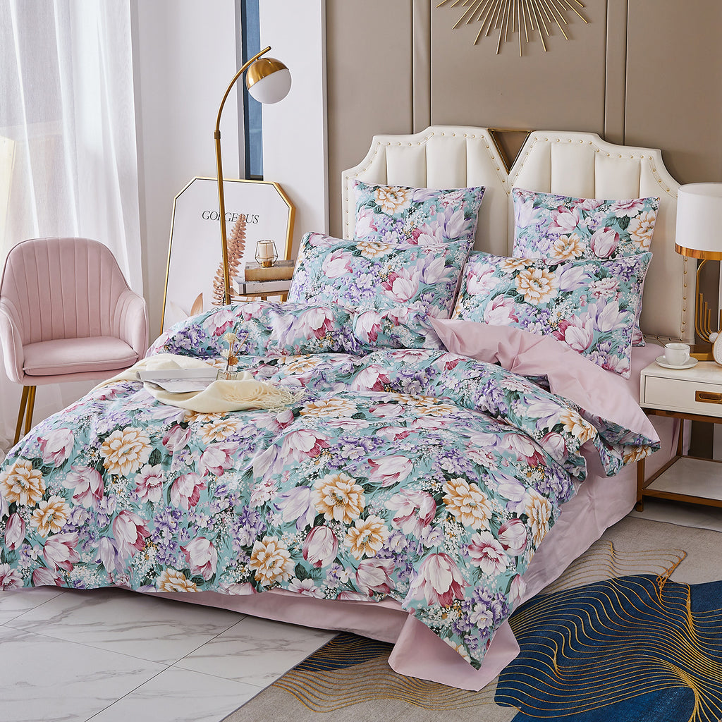 LISSTHER Floral Romance Egyptian Cotton Duvet Cover - Image 31