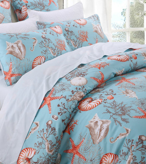 LISSTHER Coastal & Scenic Egyptian Cotton Duvet Cover - Image 1