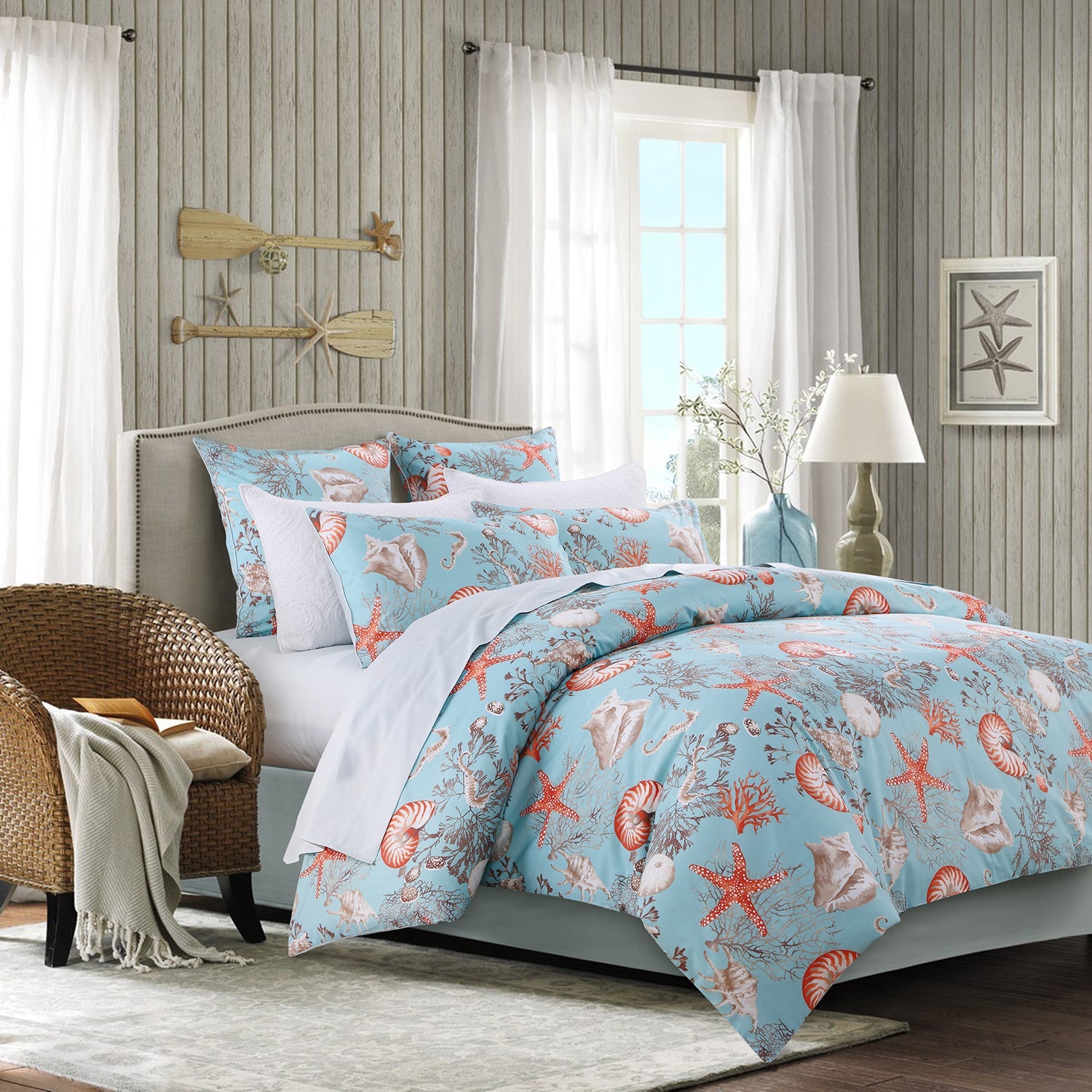 LISSTHER Coastal & Scenic Egyptian Cotton Duvet Cover - Image 19
