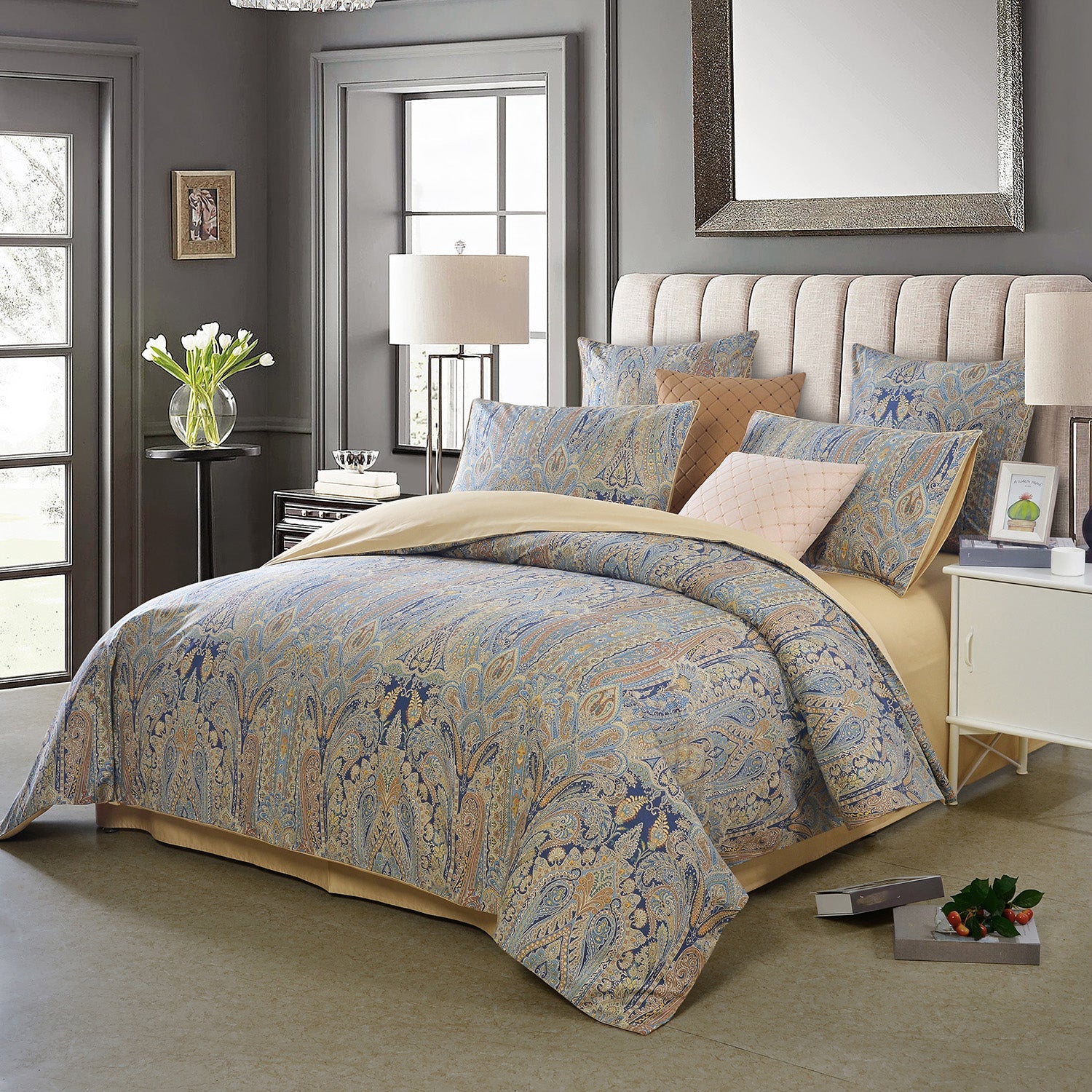 LISSTHER Floral Romance Egyptian Cotton Duvet Cover - Image 35
