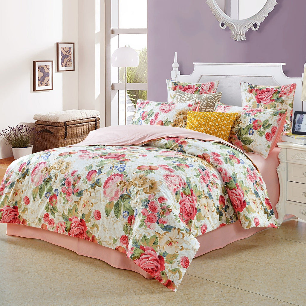 LISSTHER Floral Romance Egyptian Cotton Duvet Cover - Image 30