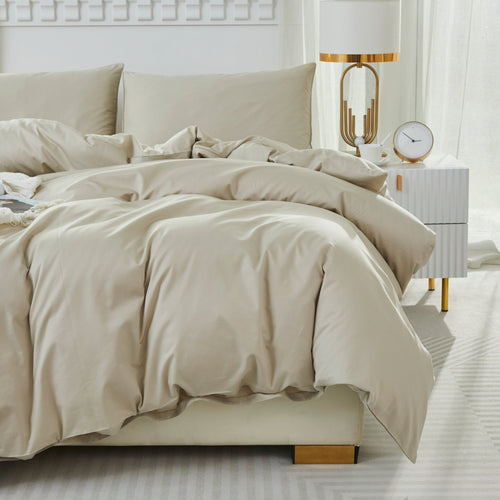 Lissther 1000 Thread Count Egypition Cotton Solid Color Duvet Cover Set - LISSTHER
