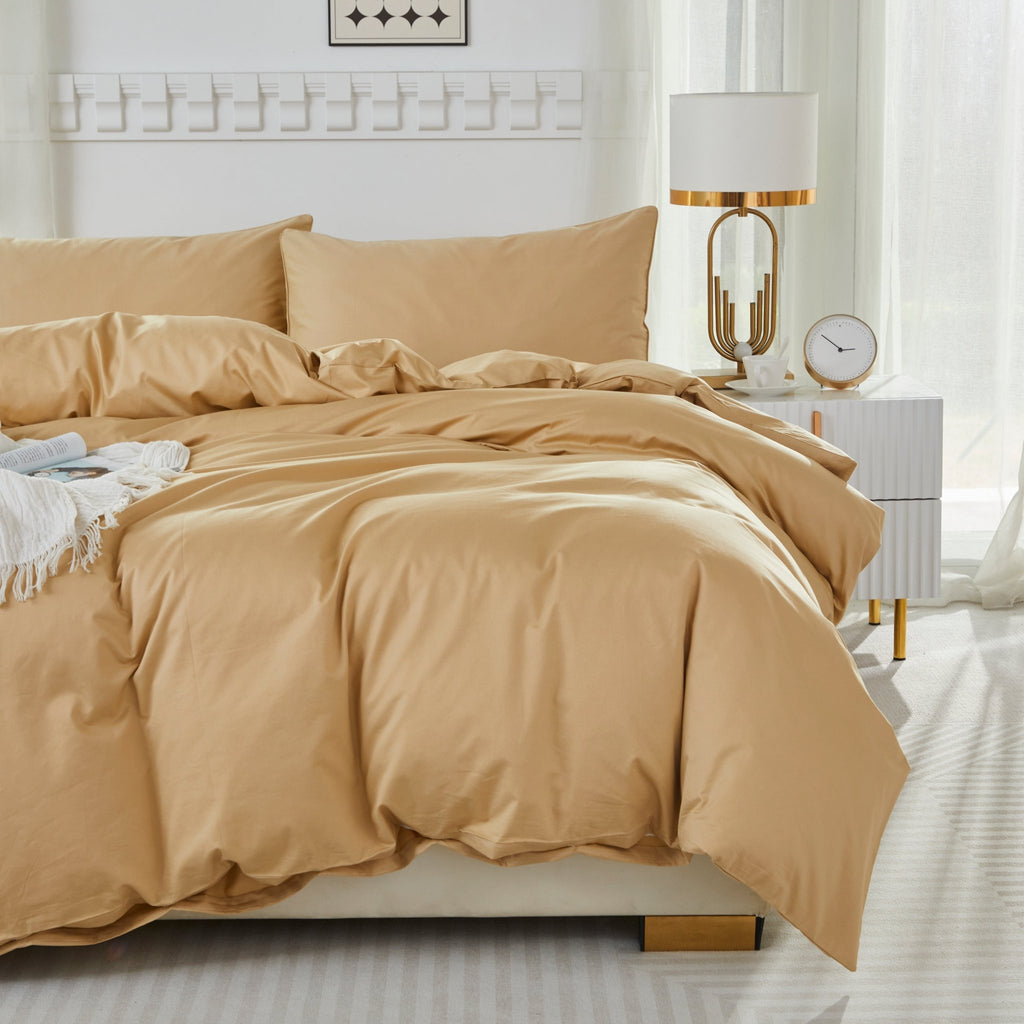 Lissther 1000 Thread Count Egypition Cotton Solid Color Duvet Cover Set - LISSTHER