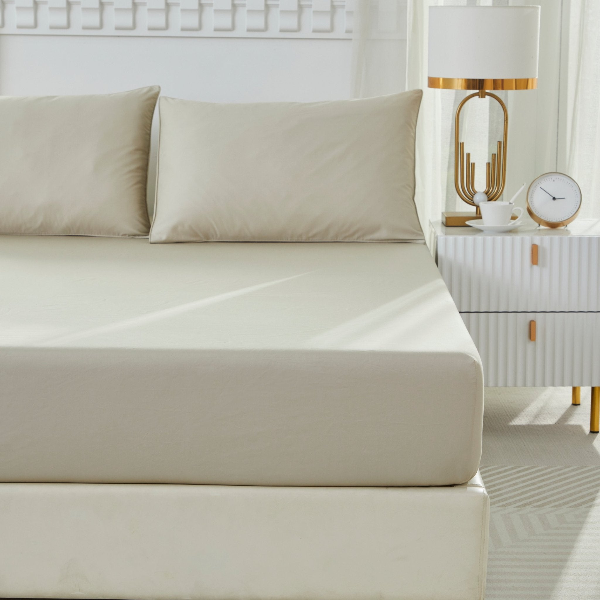 Lissther 1000 Thread Count Egypition Cotton Solid Color Fitted Sheet Only - LISSTHER