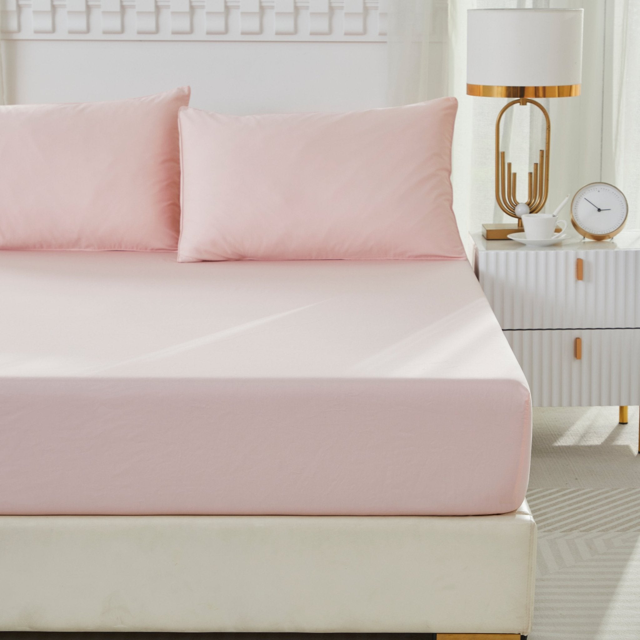 Lissther 1000 Thread Count Egypition Cotton Solid Color Fitted Sheet Only - LISSTHER