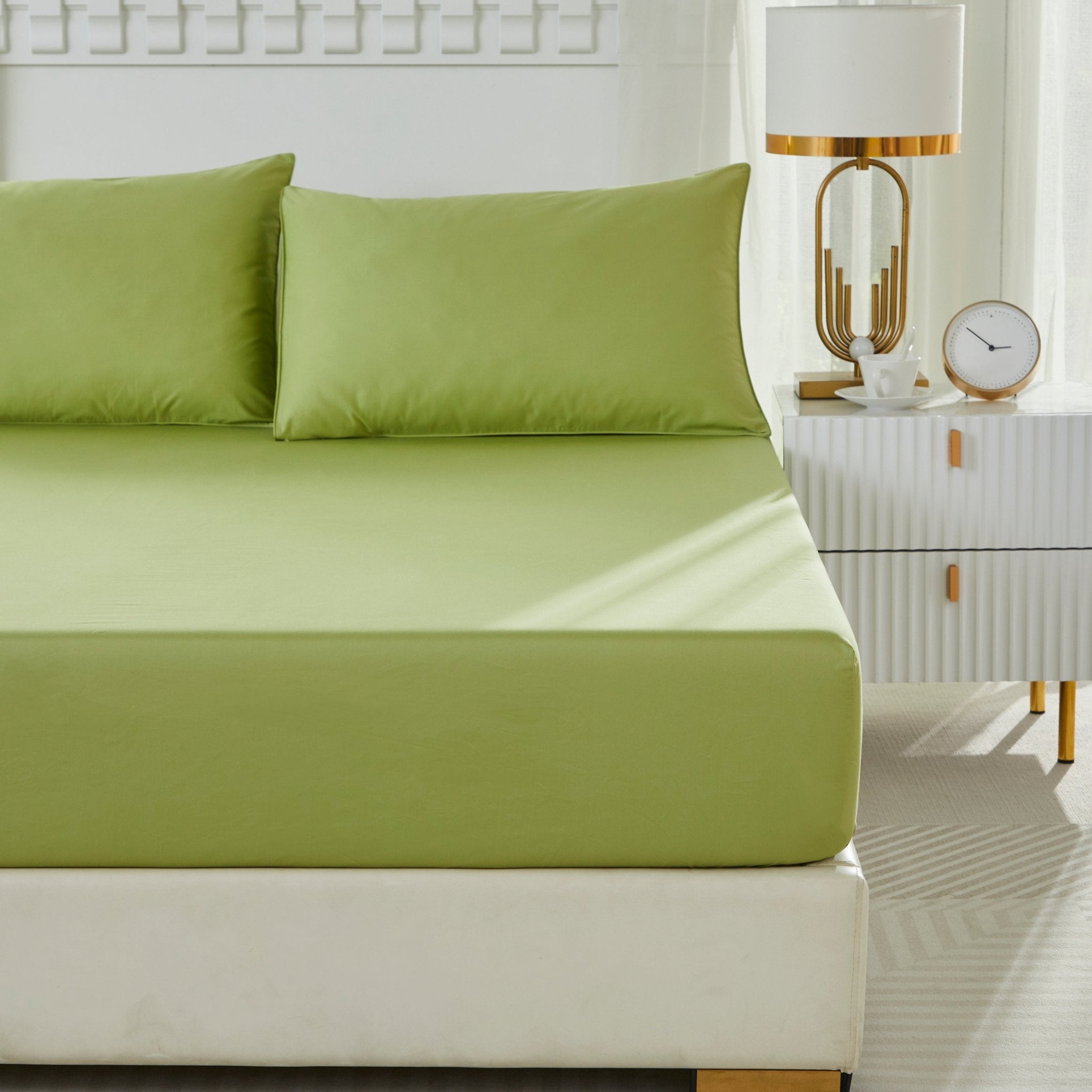 Lissther 1000 Thread Count Egypition Cotton Solid Color Fitted Sheet Only - LISSTHER